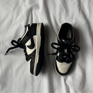 Nike Dunk Low Panda kids sneakers size 12